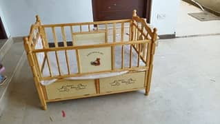 Wooden Babycot Bed With Foam For Sale