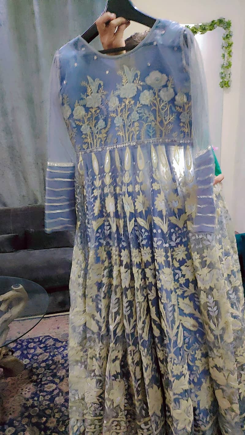 Zahra Ahmed Ice blue dress 0