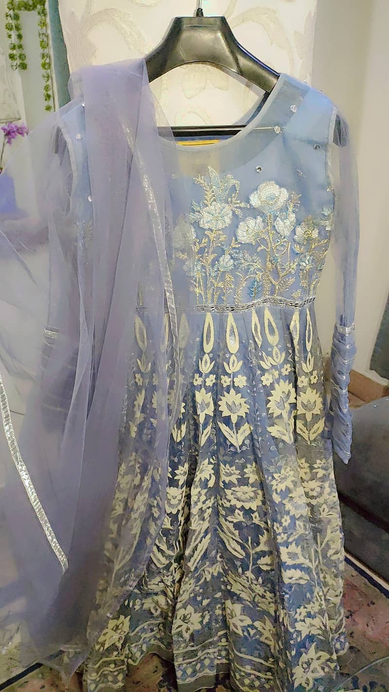 Zahra Ahmed Ice blue dress 1