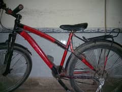 comfortable red bicycle