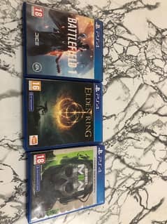 Elden ring,call of duty modern warfare 2 and battlefield 1 ps4 game