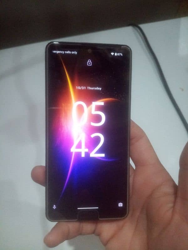 Aquos Sense 5g 4 64 non pta with charger and case android version 13 3