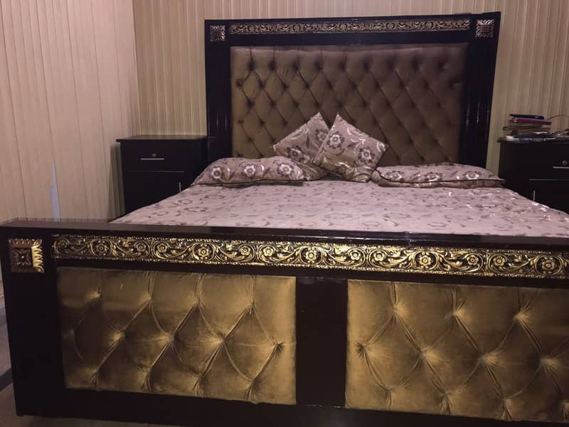 King Size Bed with 2 Side Tables 2