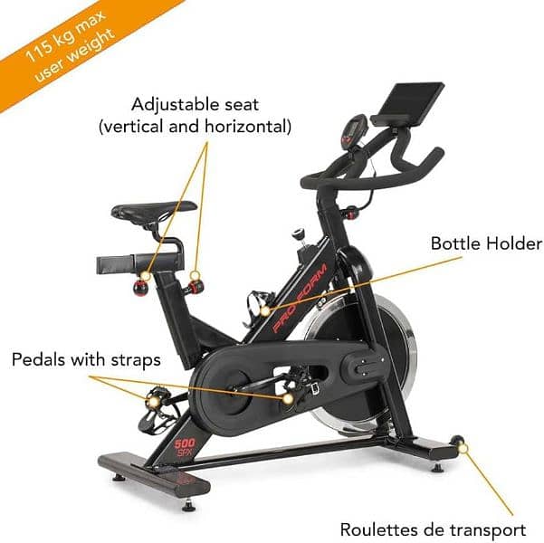 proform usa exercise spinning bike cycle  gym and fitness machine 3