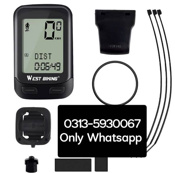 bike computer wireless waterproof bicycle odometer speedometer light 0