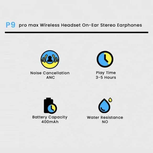 P9_Pro_Max_Bluetooth_Wireless_HeadphonesHeadsets High Sound Earphone 7