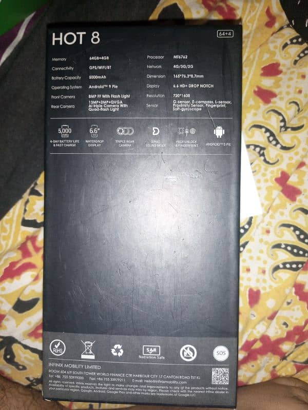 Infinix hot 8 4gb 64gb 6