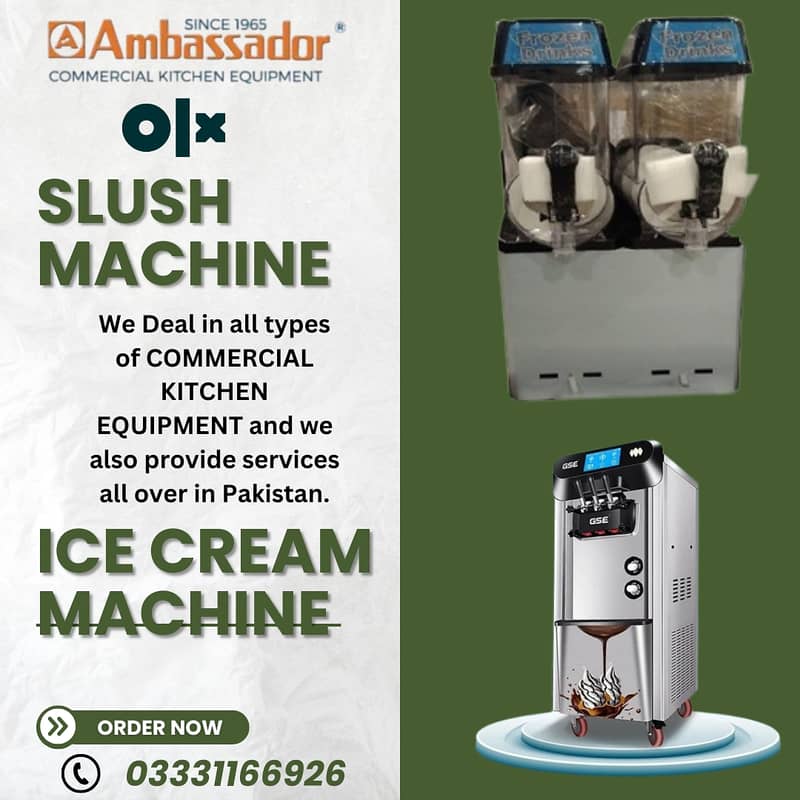 slush machine / soda machine / ice cream machine / con ice cream machi 0