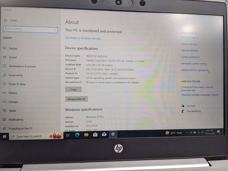 HP ProBook Core i5 10th Gen 2