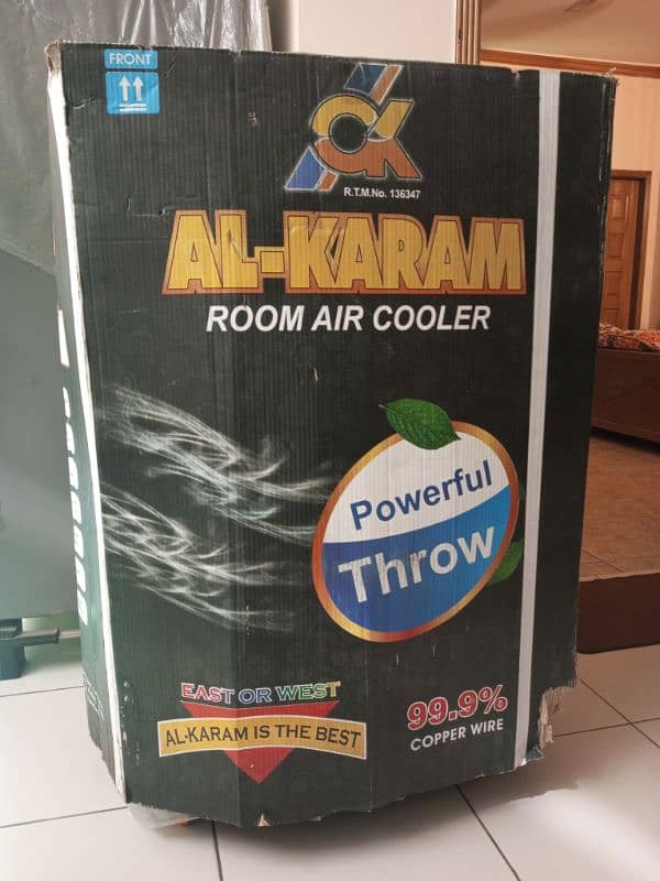 AL-KARAM 62L Room Air Cooler with warranty (Condition 10/10) 0