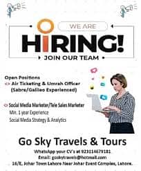 Staff Required for Travel Agency