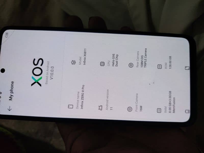 Infinix zero x pro full ok set . with box 10