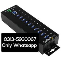 10-Port USB 3.0 Hub 5Gbps Industrial USB-A extender Hub 3.2 gen