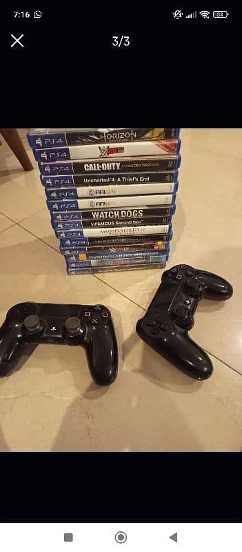 PS4 with 2 Controllers + 15 Games 1