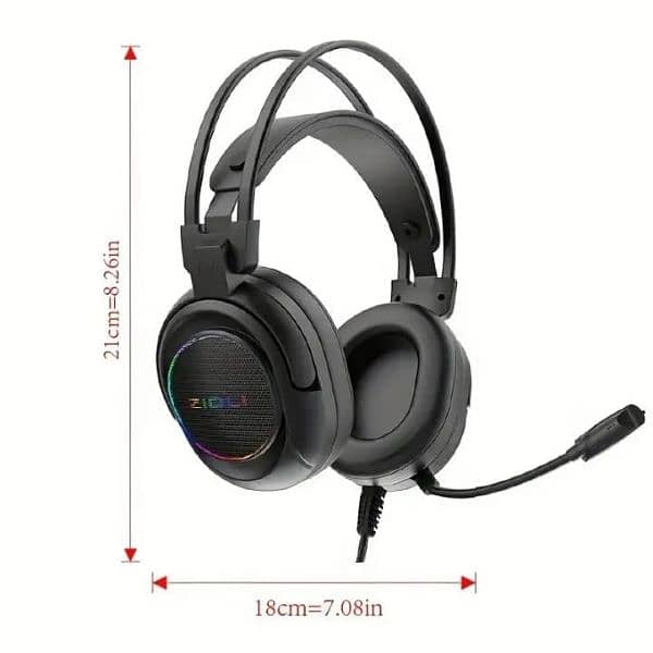 GAMING  Headphones Wired with Stereo Surround Sound, LED Lights 5