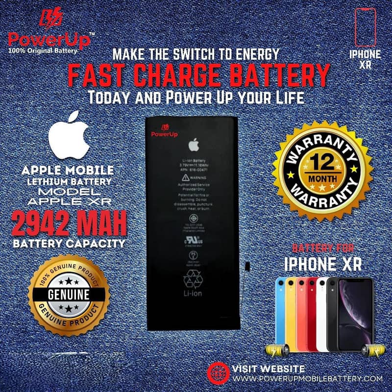 iPhone XR | Original Battery with 1 Year Warranty 0