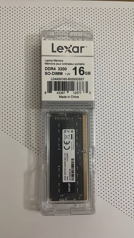 Lexar DDR4-3200 SODIMM Laptop Memory 16GB | LD4AS016G-B3200GSST 0