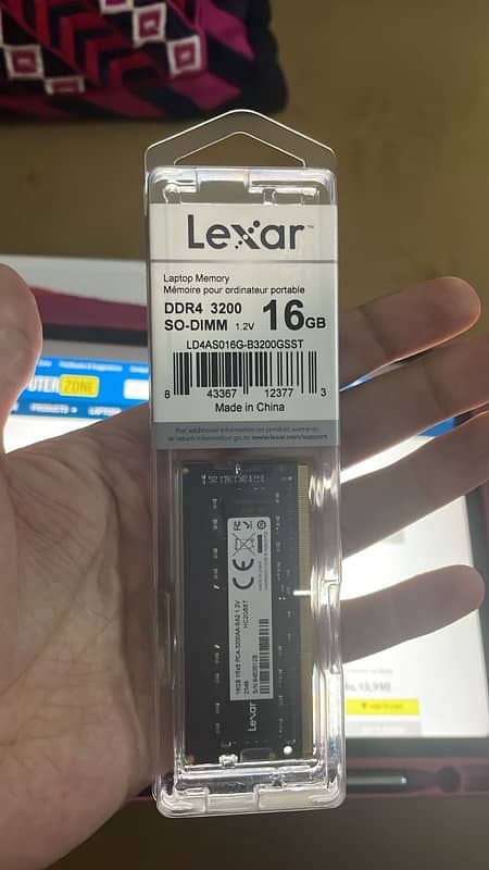 Lexar DDR4-3200 SODIMM Laptop Memory 16GB | LD4AS016G-B3200GSST 1