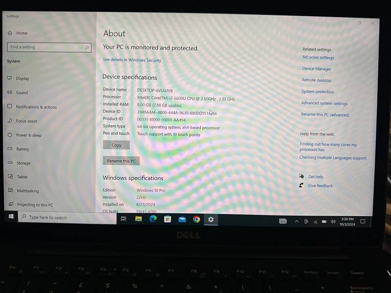 Dell Latitude 7480 Touch screen 8/256 Core i7 6gen 5