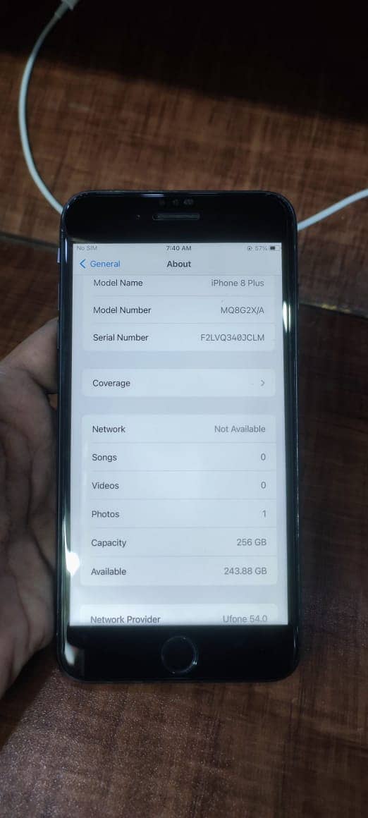 Iphone 8 plus PTA approve 256 gb 2