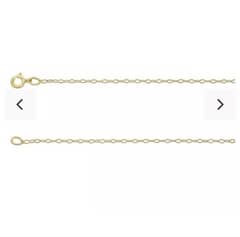 9ct Yellow Gold 1.2mm Trace Chain 18" /45cm Unhallmarked.