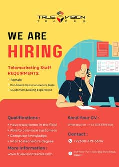 Hiring Sales & Marketing Staff