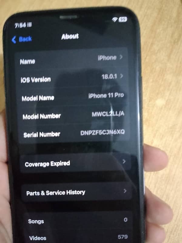 Iphone 11 pro (Non Pta) physical sim slot 3