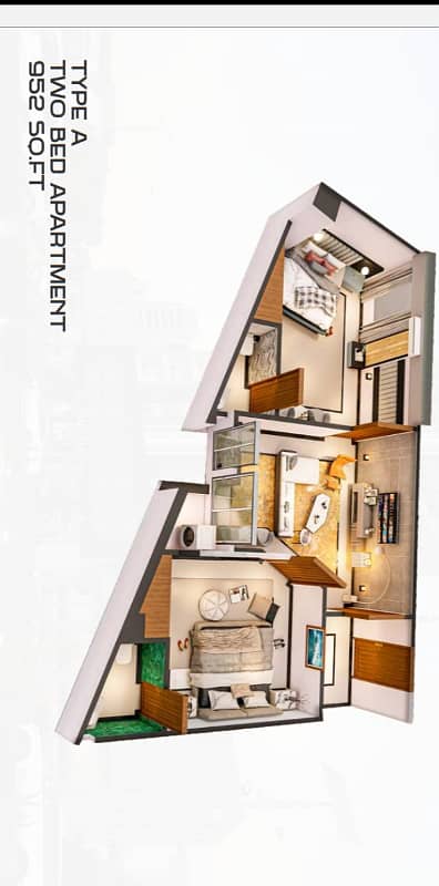 H-13 Lapiz Heights Studio Apartment For Sale On Easy Installment 12