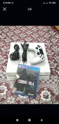 playstation 4 with cd resident evile 4 remake