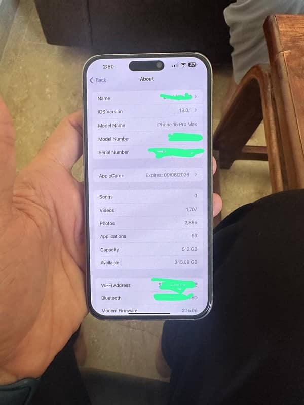 iPhone 15 pro max natural titanium 512gb 5