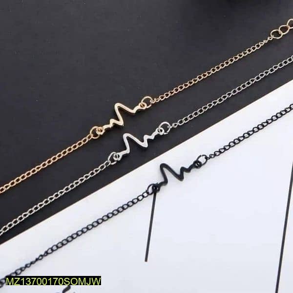 Uni-Sex Heart Beat Bracelet, New Bracelet--free shipping 3