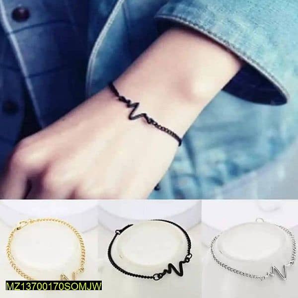 Uni-Sex Heart Beat Bracelet, New Bracelet--free shipping 4