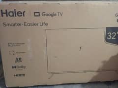 Haier  android led 32 lush just few month used Google tv voice remote