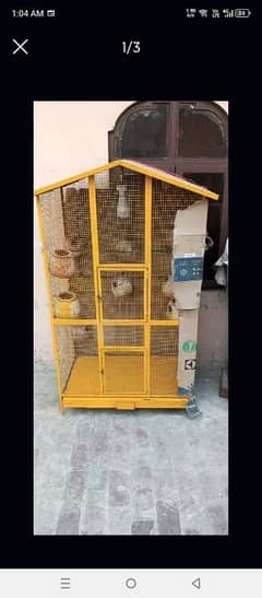 Beautiful Solid iron Double portion new Cage for sale.