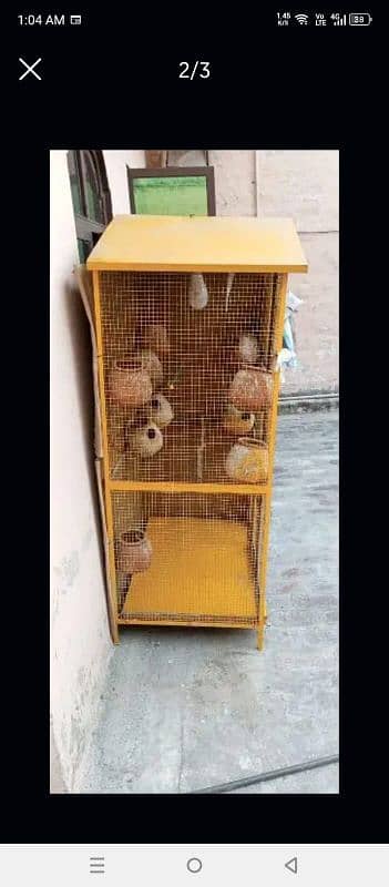 Beautiful Solid iron Double portion new Cage for sale. 2