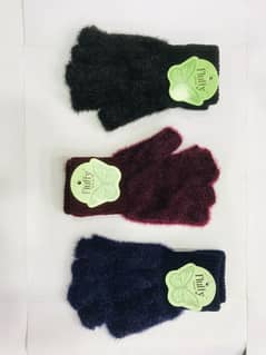 wool plain fingerless gloves-pack of 3