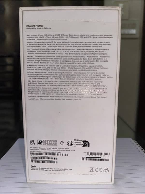 Iphone 15 Pro Max Nautral Titanium 256 GB Non PTA Bought From UK 9