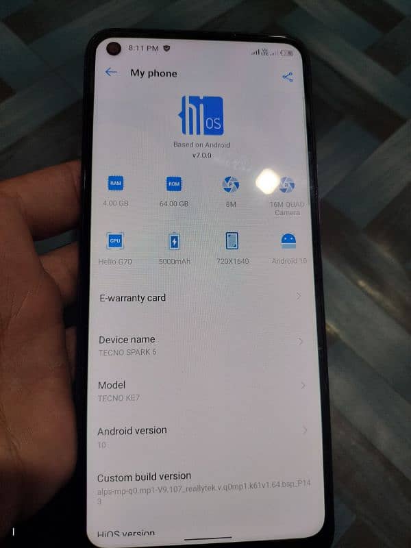 Tecno spark 6.4×64. only box hai 2