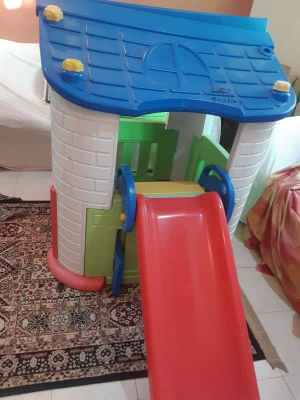 kids fiber play house with slide. . 1