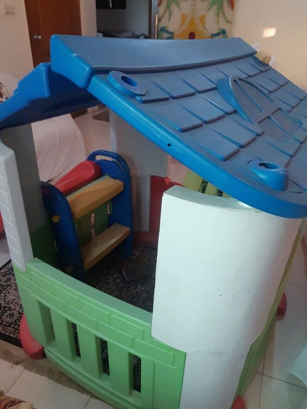 kids fiber play house with slide. . 3