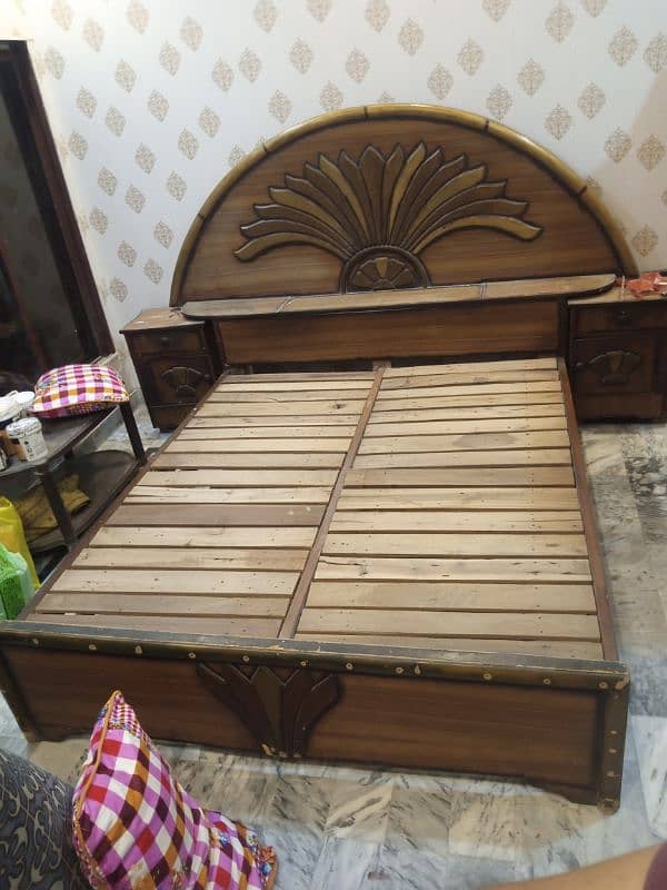 Bed for sale with side tables 03154310986 for contact 1