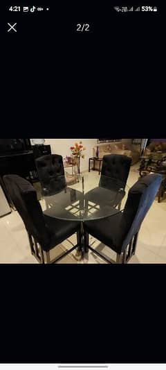 4 chairs one table