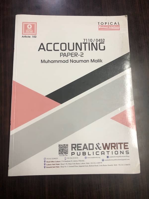 O Levels & IGCSE Accounting 7110/0452 Topical 0