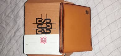 Ecs brown leather wallet