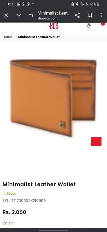 Ecs brown leather wallet 3