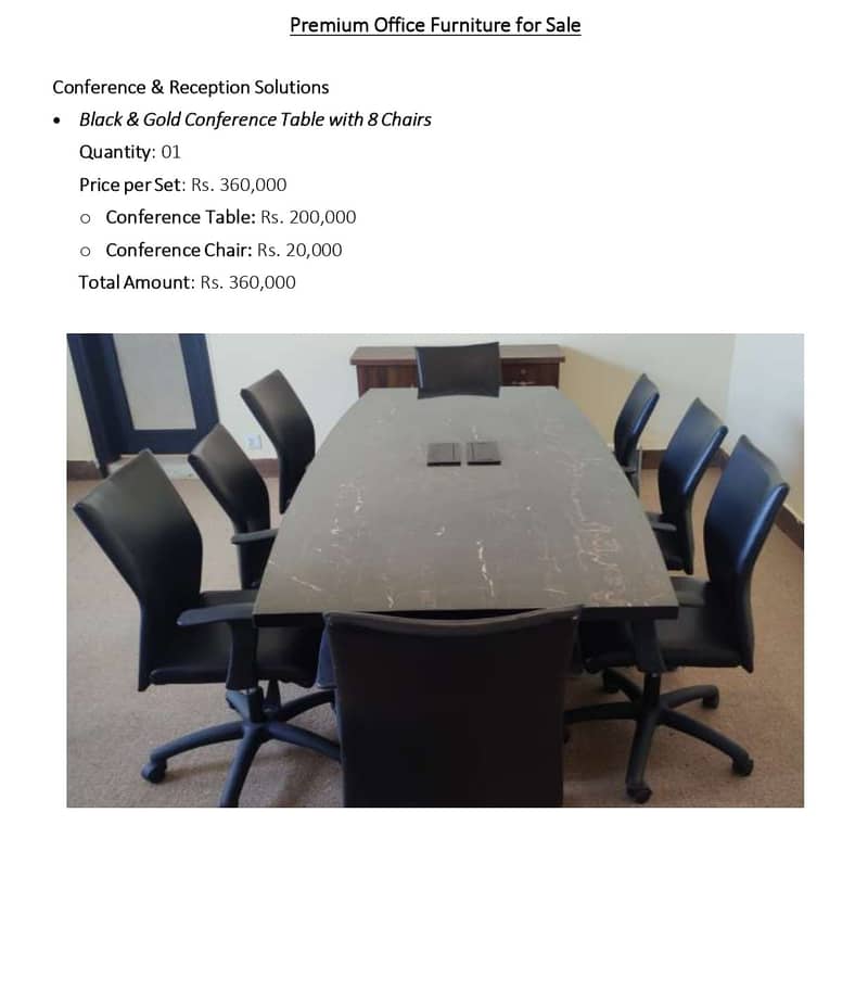 Office Table/ Conference Table/ Meeting Table/Chairs/Revolving Chairs 6