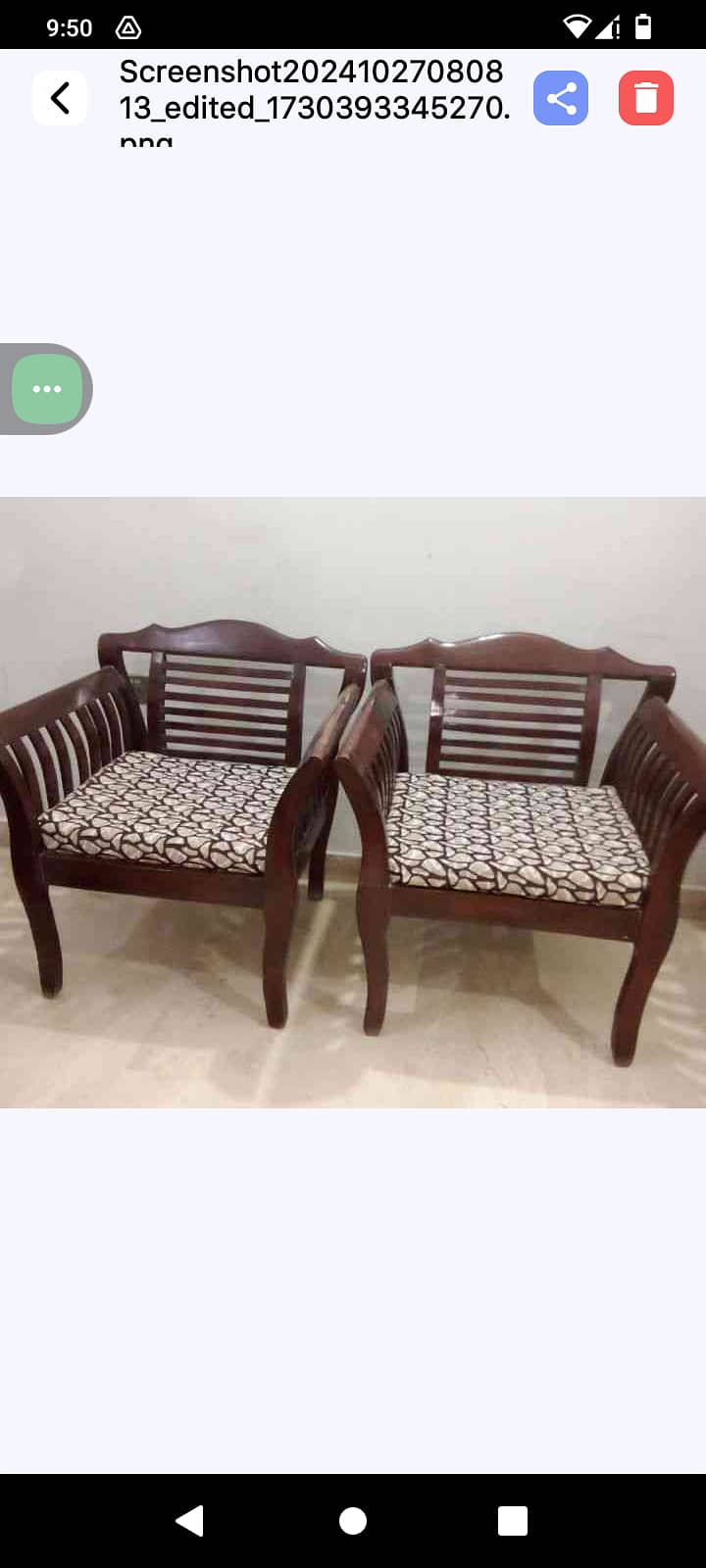 5 seater wooden sofa set 0