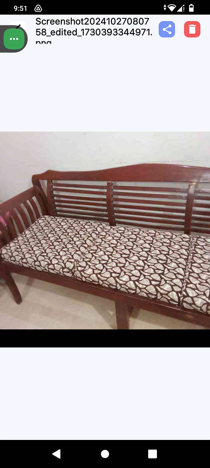 5 seater wooden sofa set 2