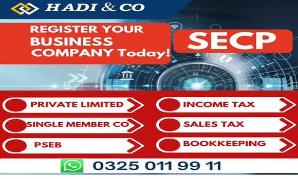 Company Registration, Private Limited, SECP, FBR, NTN, Tax 0