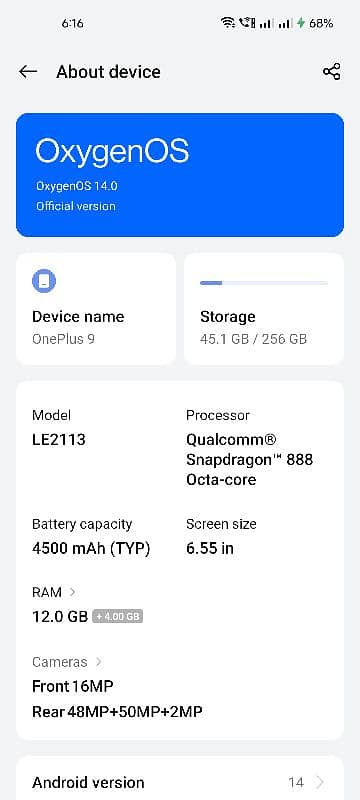 One plus 9 5g 6